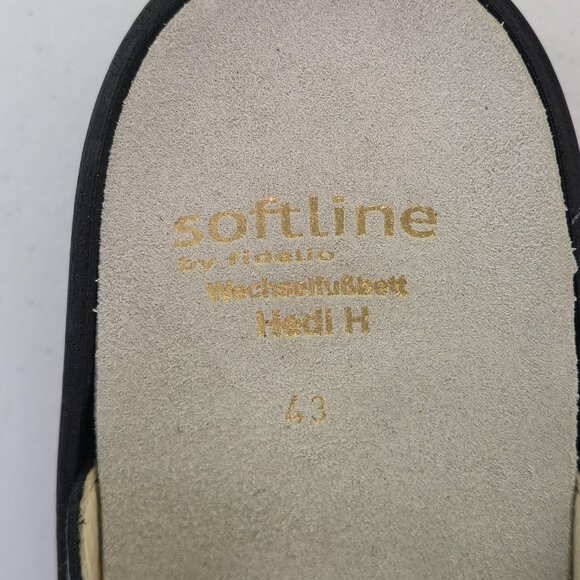 Fidelio Soft Line Pantolette Pantoletten Pantoffel Echtleder  Softline Fidelio Hedi H 23423 70 Black Nappa Cierv Size 43 EU New Without Box